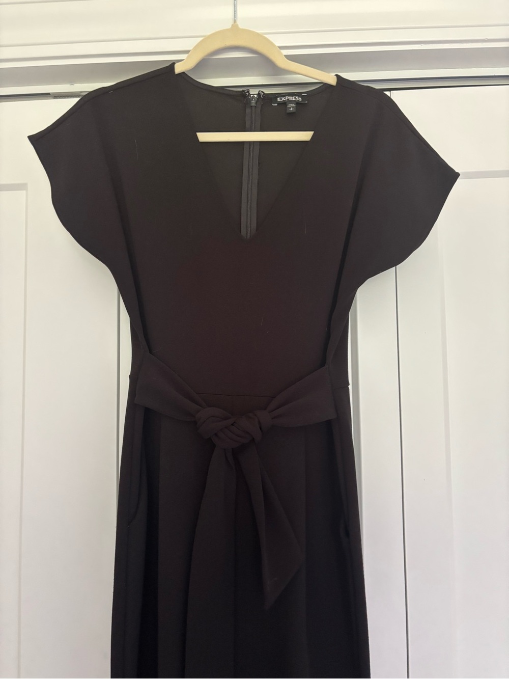 Express Black Tie-Waist Jumpsuit